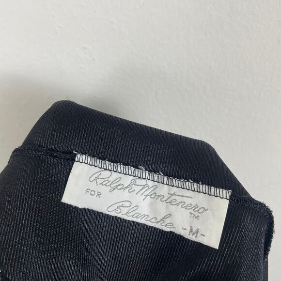 Ralph Montenero for Blanche Black Lace Slip Gown Size MEDIUM Vintage 1960’s - Picture 6 of 8